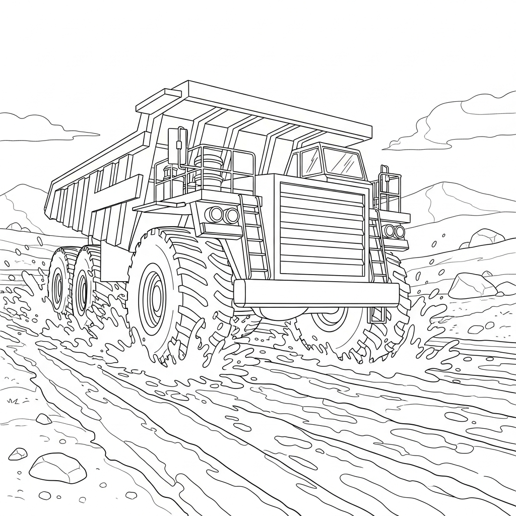 Mighty Dump Truck Adventure Coloring app Mighty Dump Truck Adventure Coloring app