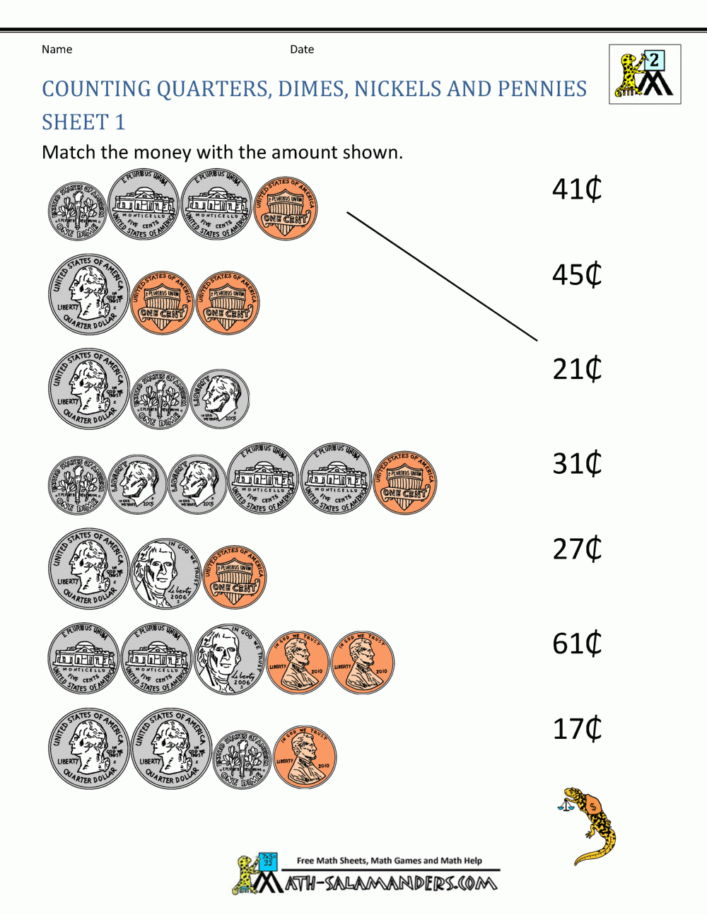 money worksheets 2nd grade