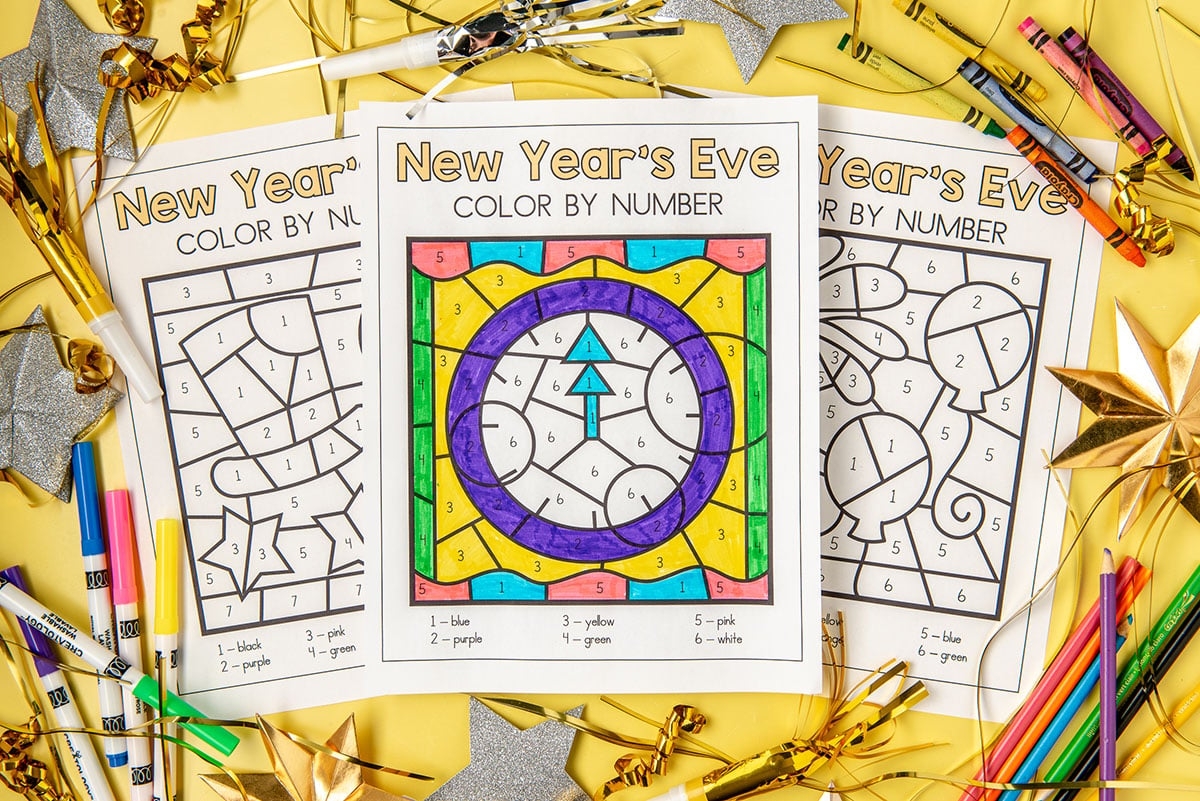 New Years Color By Number Free Printables The Best Ideas For Kids