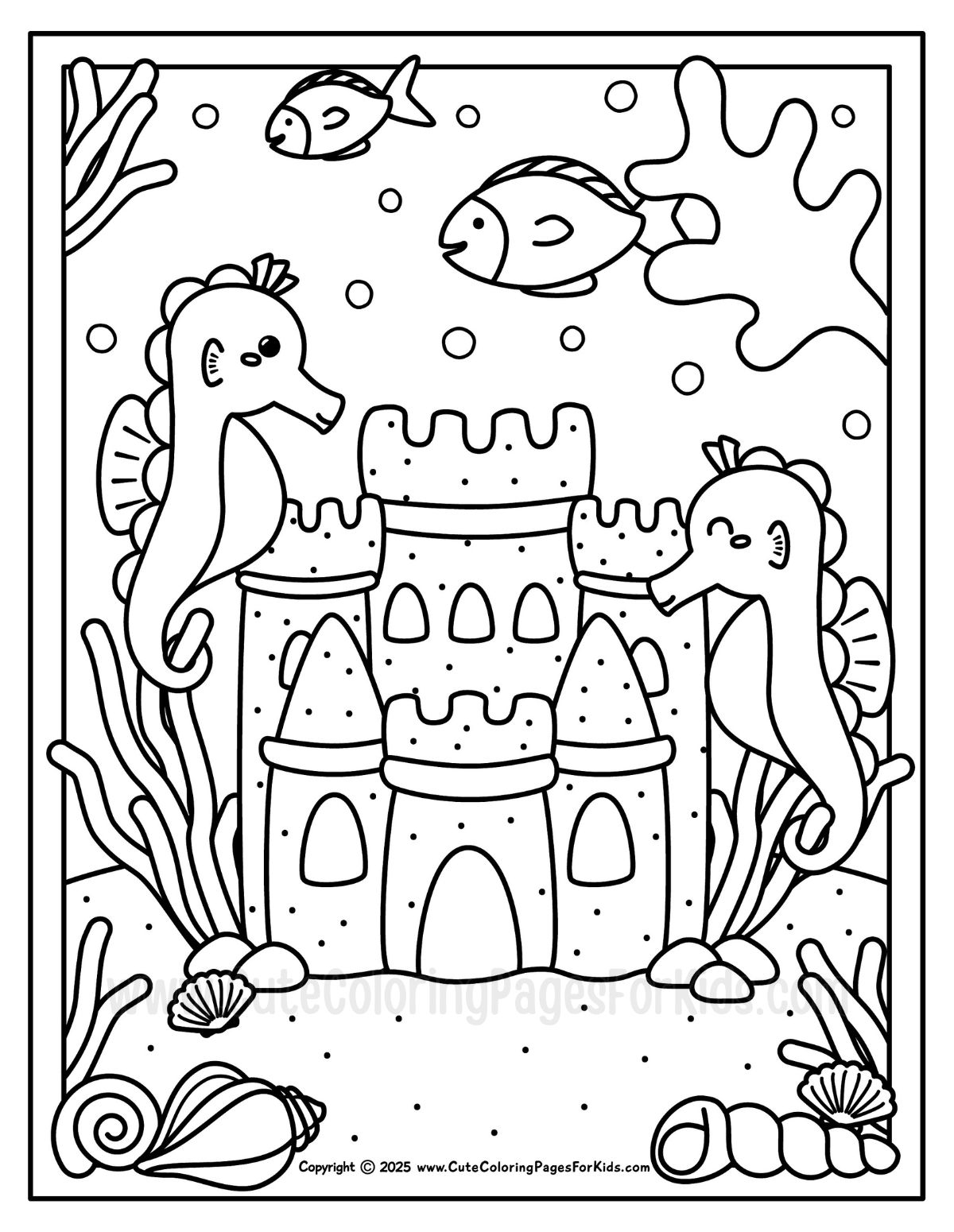 ocean animal coloring pages