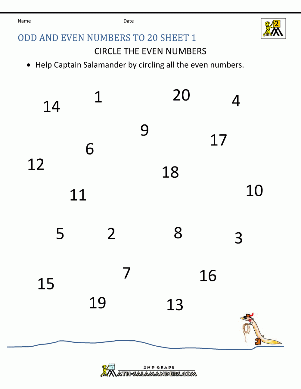 Odd Numbers And Even Numbers Worksheet