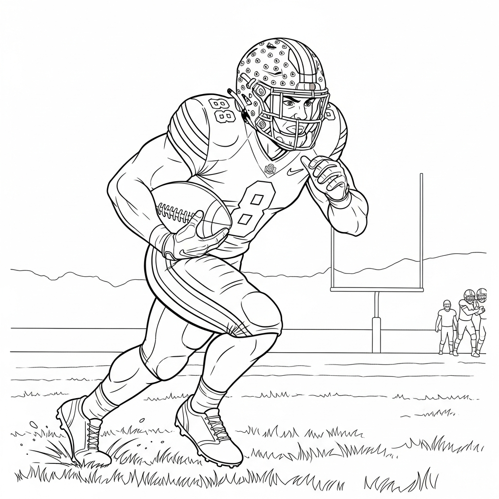 football player coloring page football player coloring page