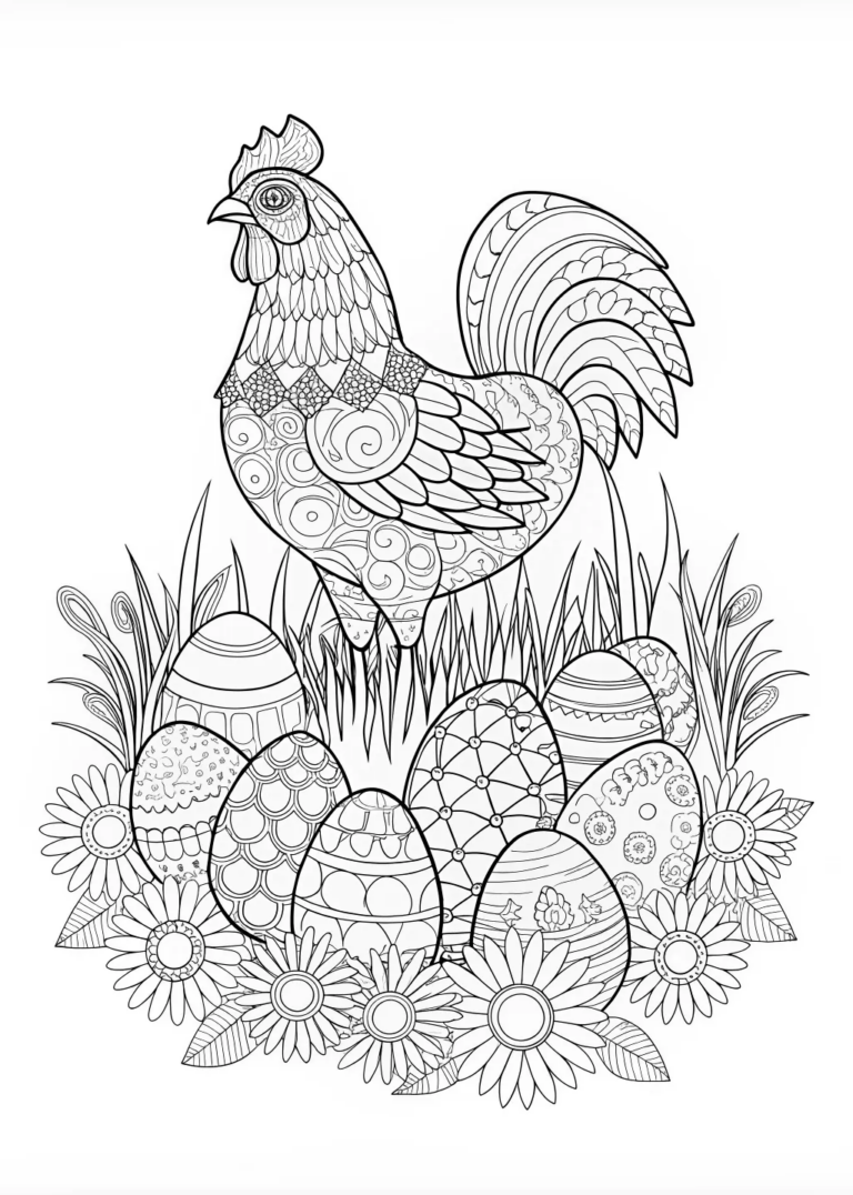 coloring pages of chickens
