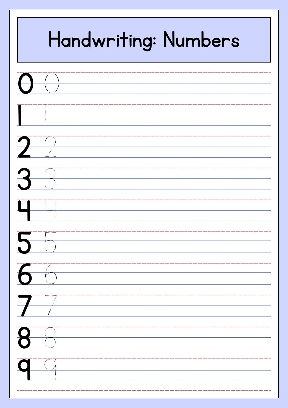free handwriting worksheets printable