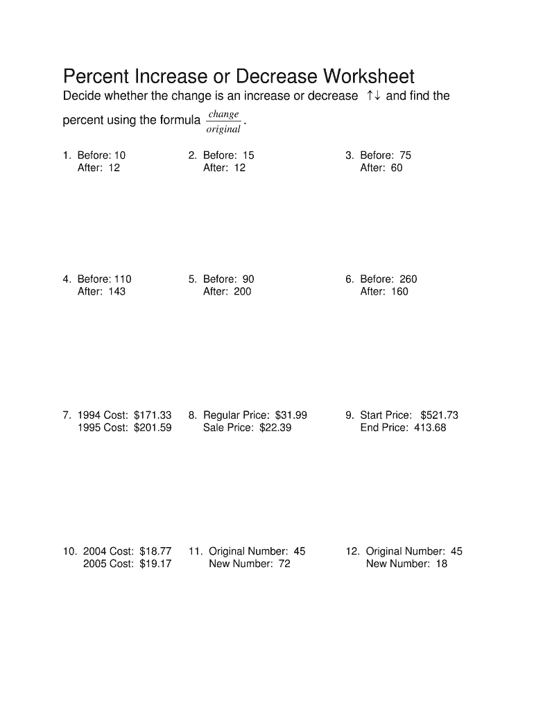 Percent Change Fill Out Sign Online DocHub Percent Change Fill Out Sign Online DocHub