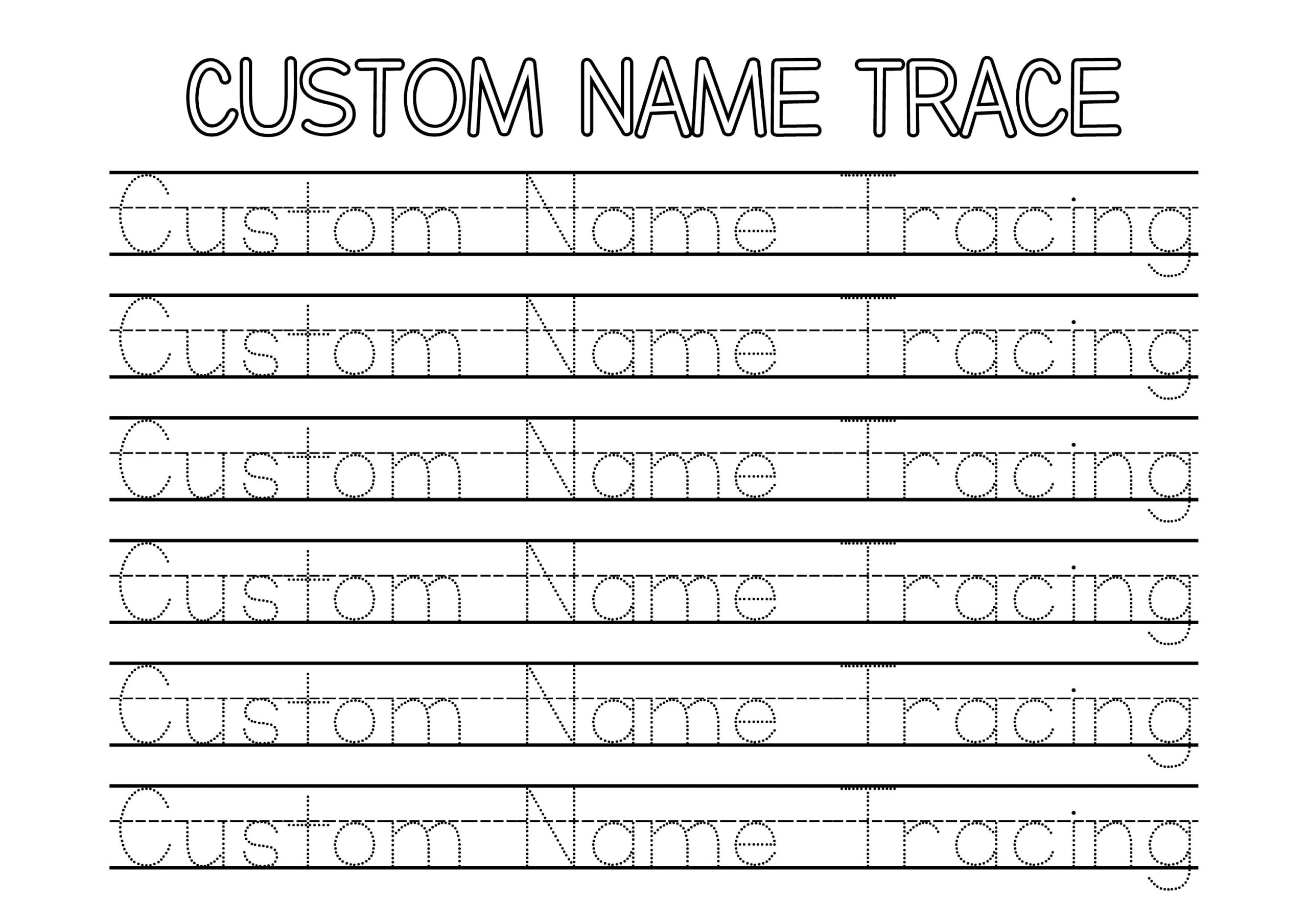 name tracing for preschool