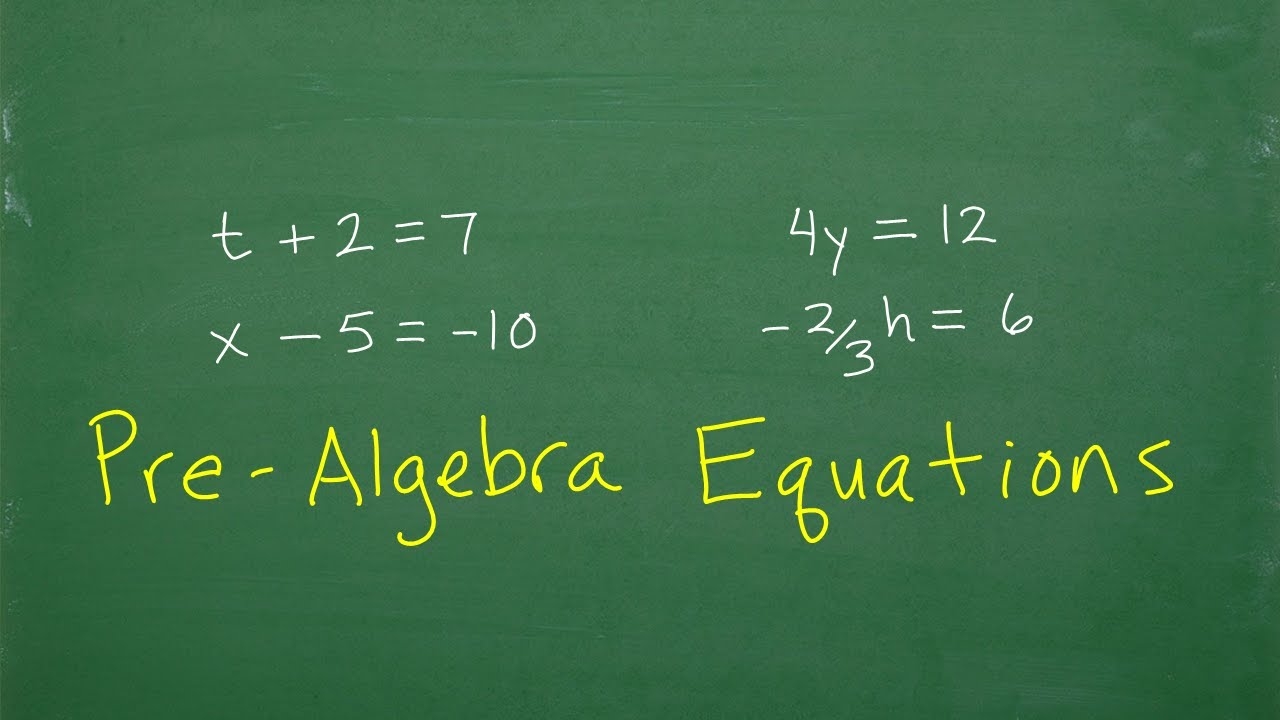 Pre Algebra Level Equations Master BASIC Algebra YouTube Pre Algebra Level Equations Master BASIC Algebra YouTube