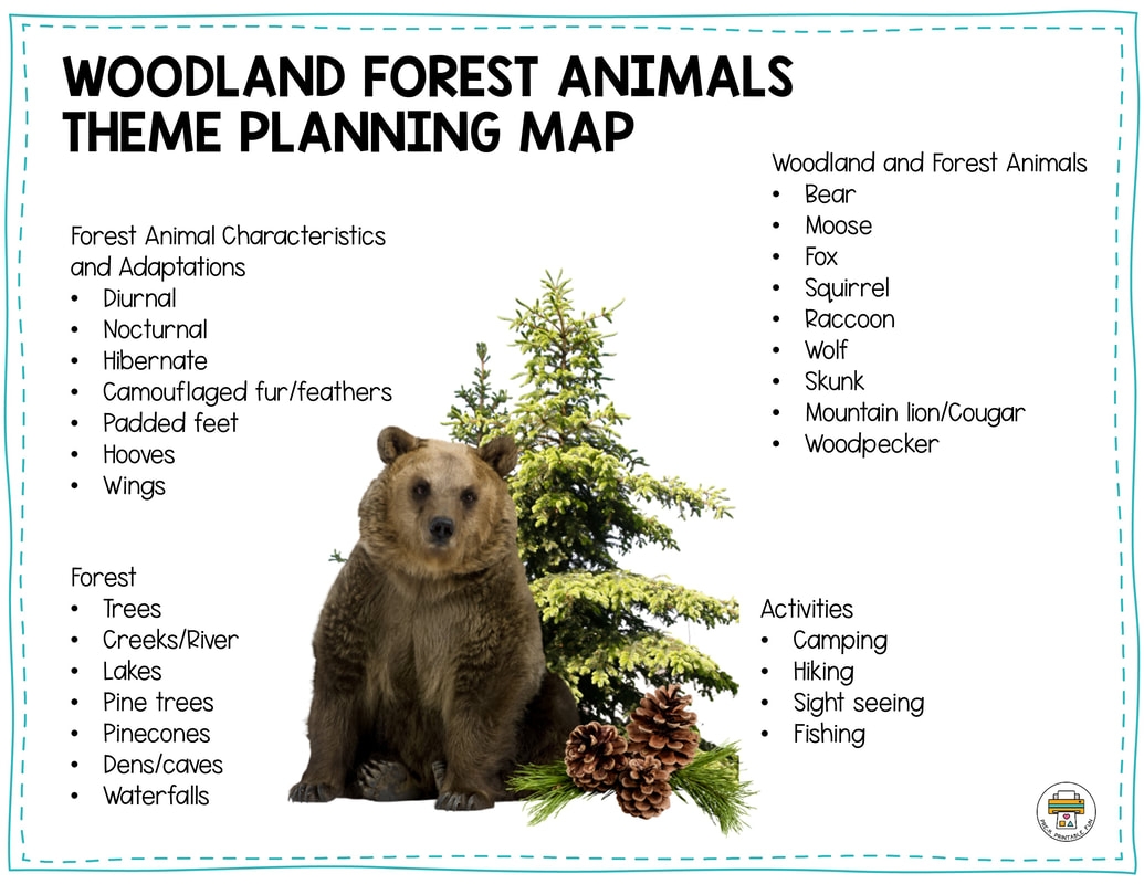 Preschool Forest Animals Lesson Planning Ideas Pre K Printable Fun