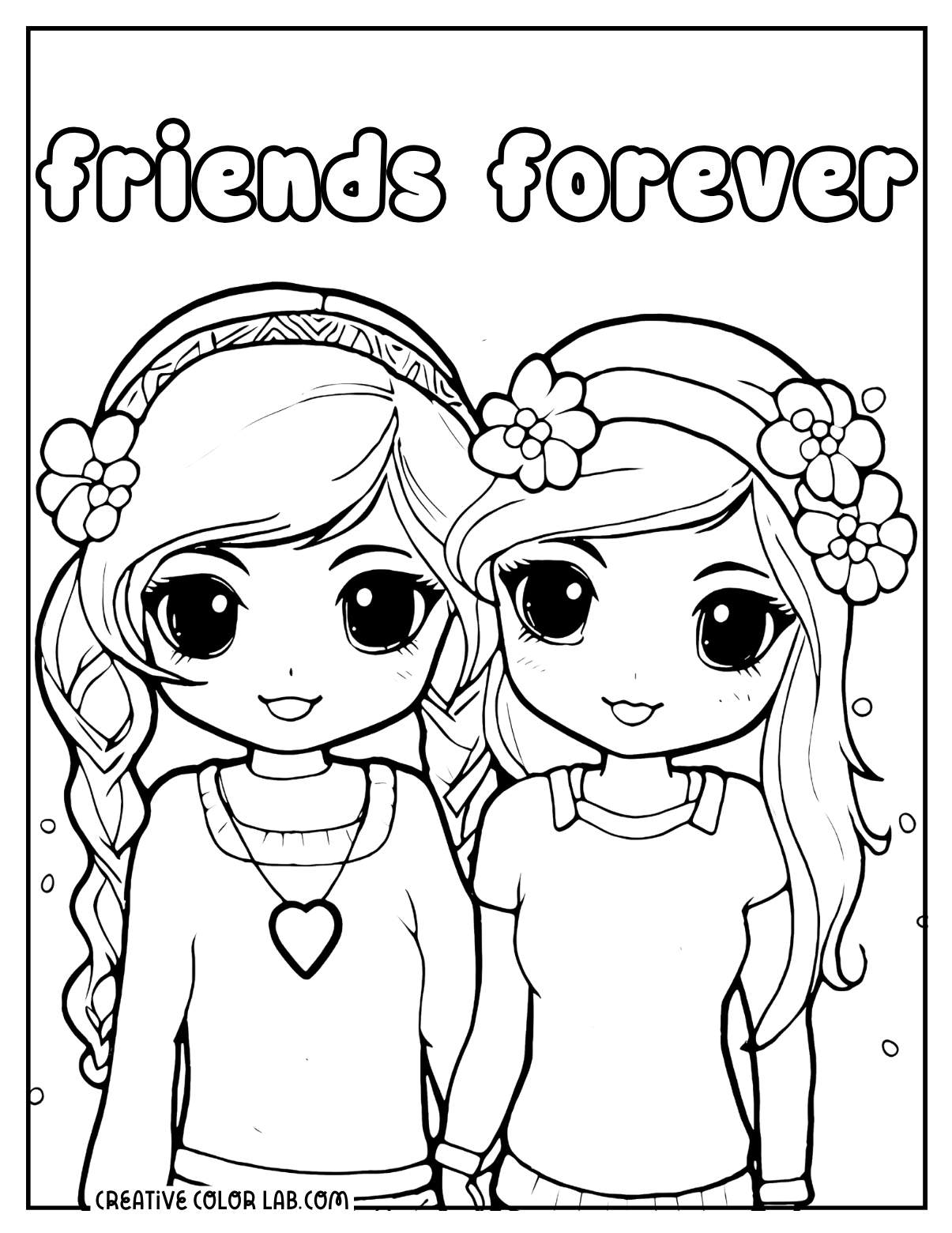 coloring pages best friends forever coloring pages best friends forever