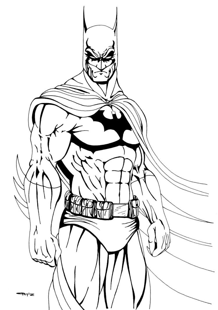 coloring book pages batman