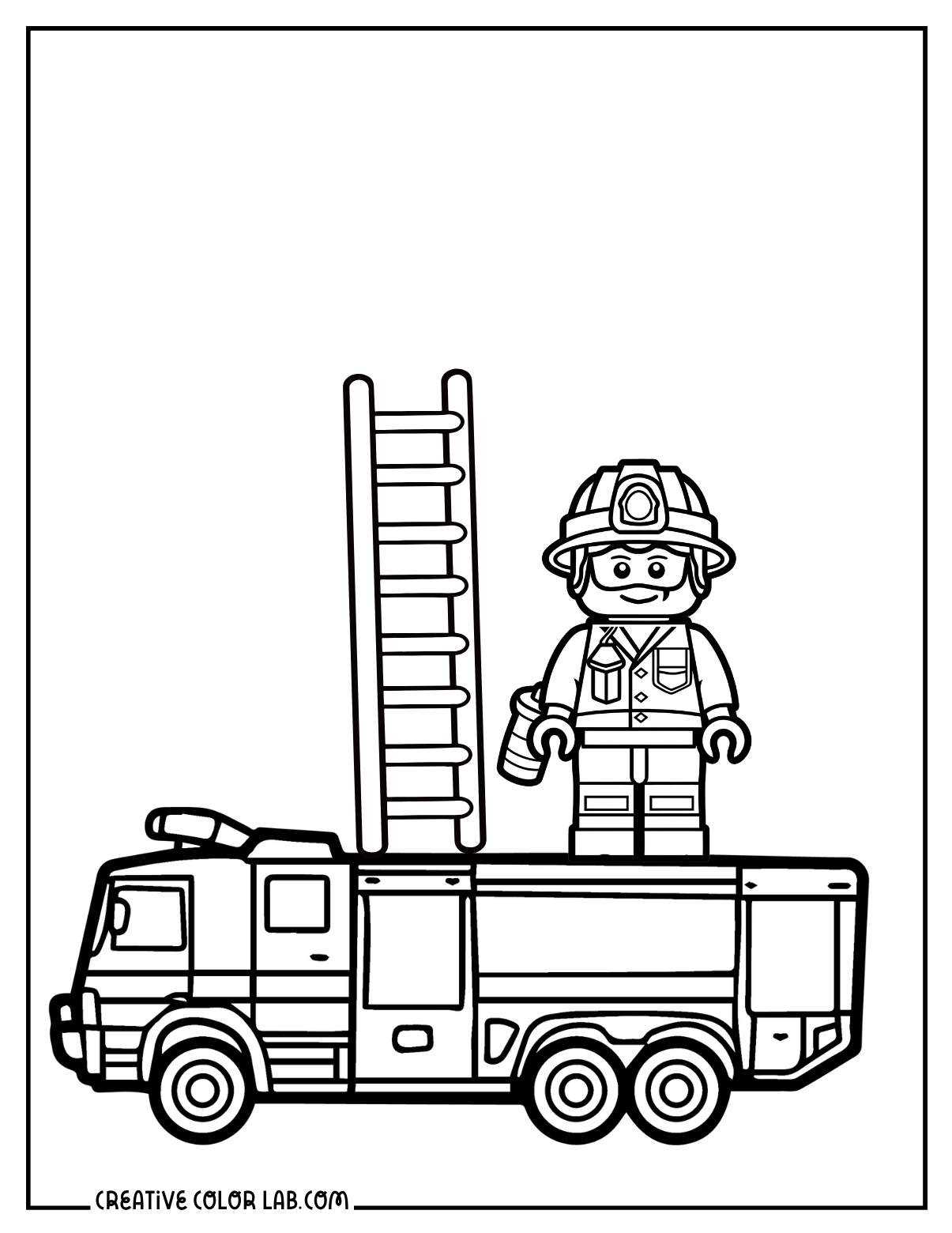 Printable Fire Truck Coloring Pages Printable Fire Truck Coloring Pages