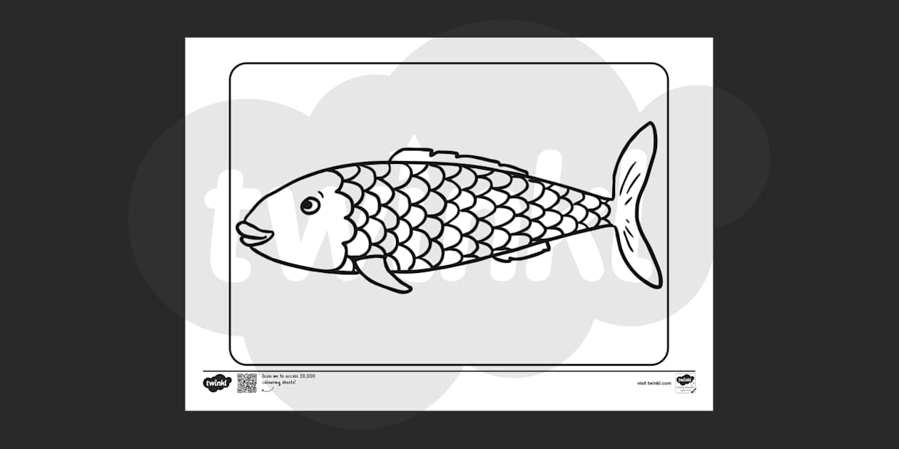 rainbow fish coloring sheet