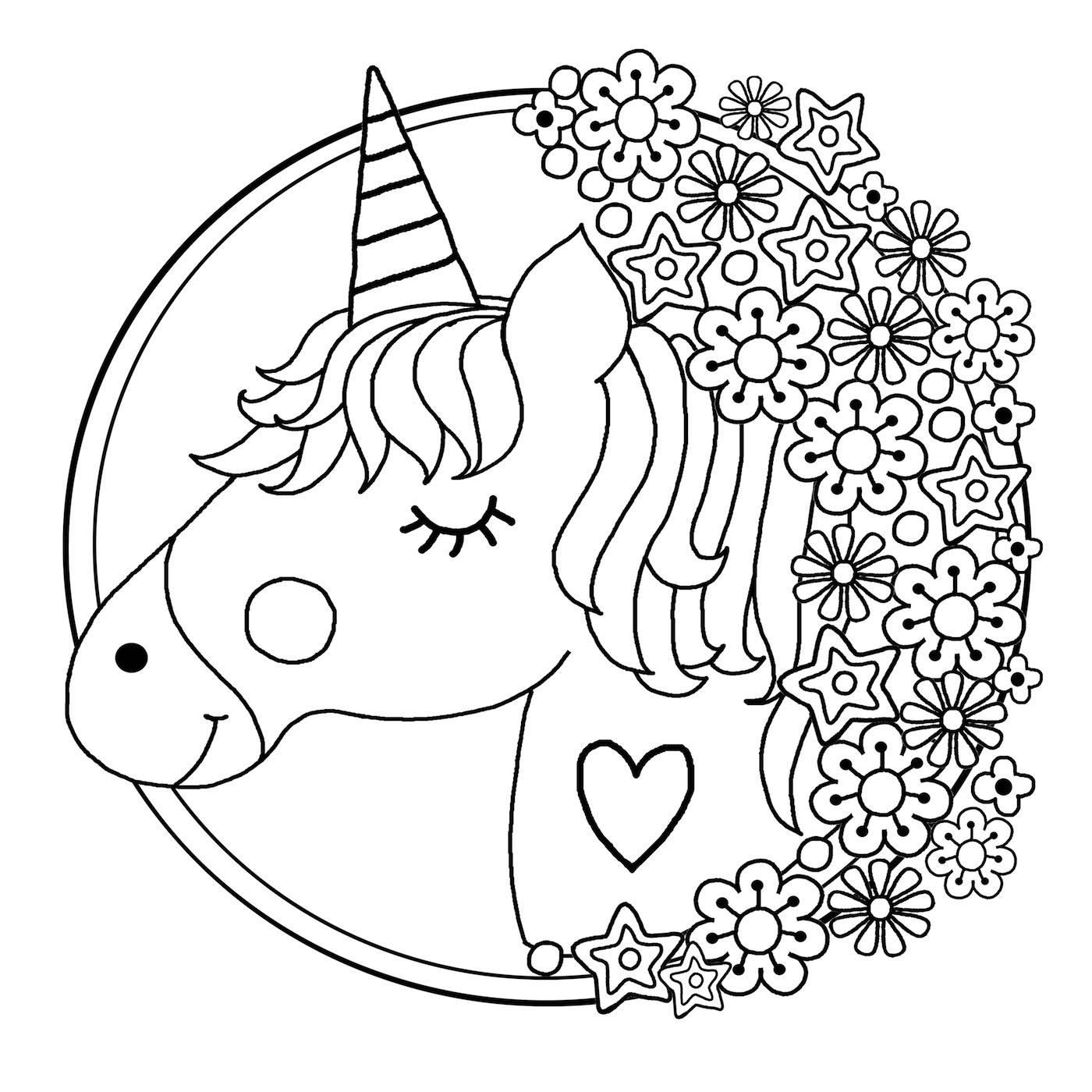Printable Unicorn Colouring Pages For Kids Michael O Mara Books