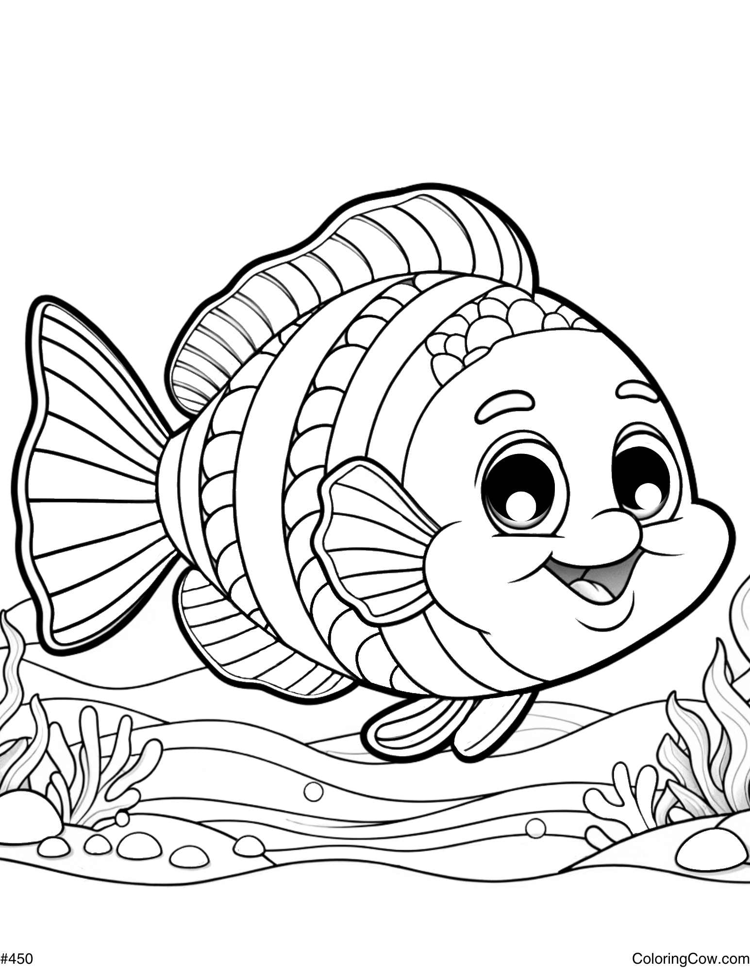Rainbowfish Coloring Page