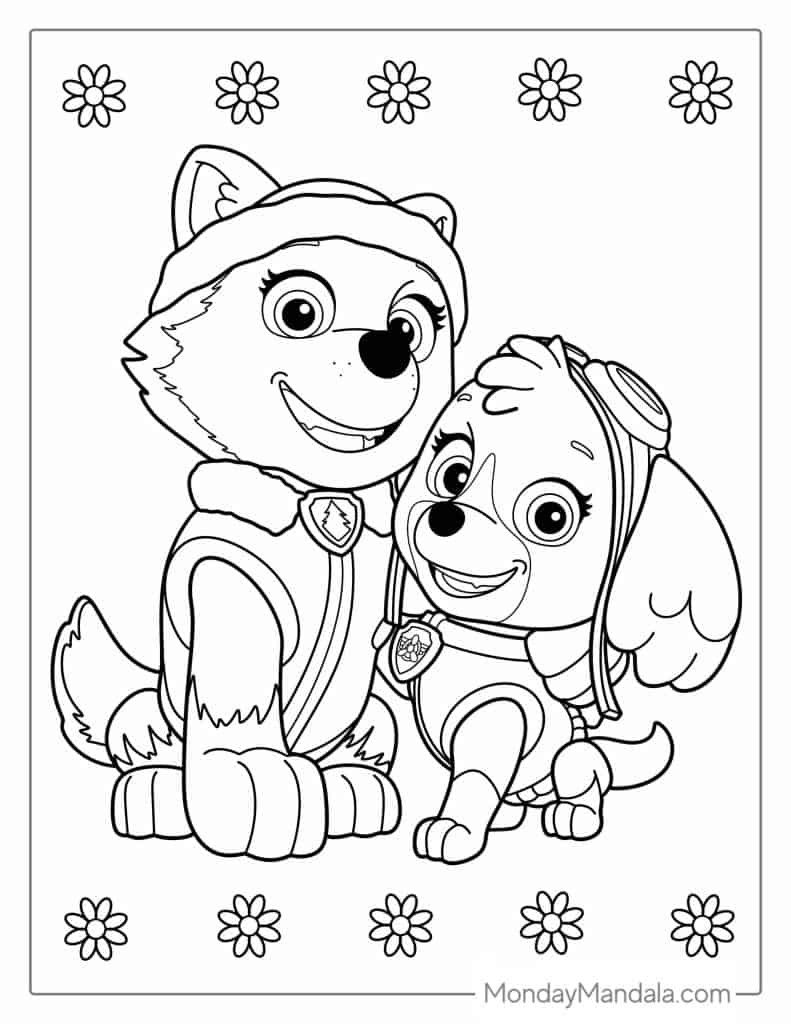 paw patrol coloring page