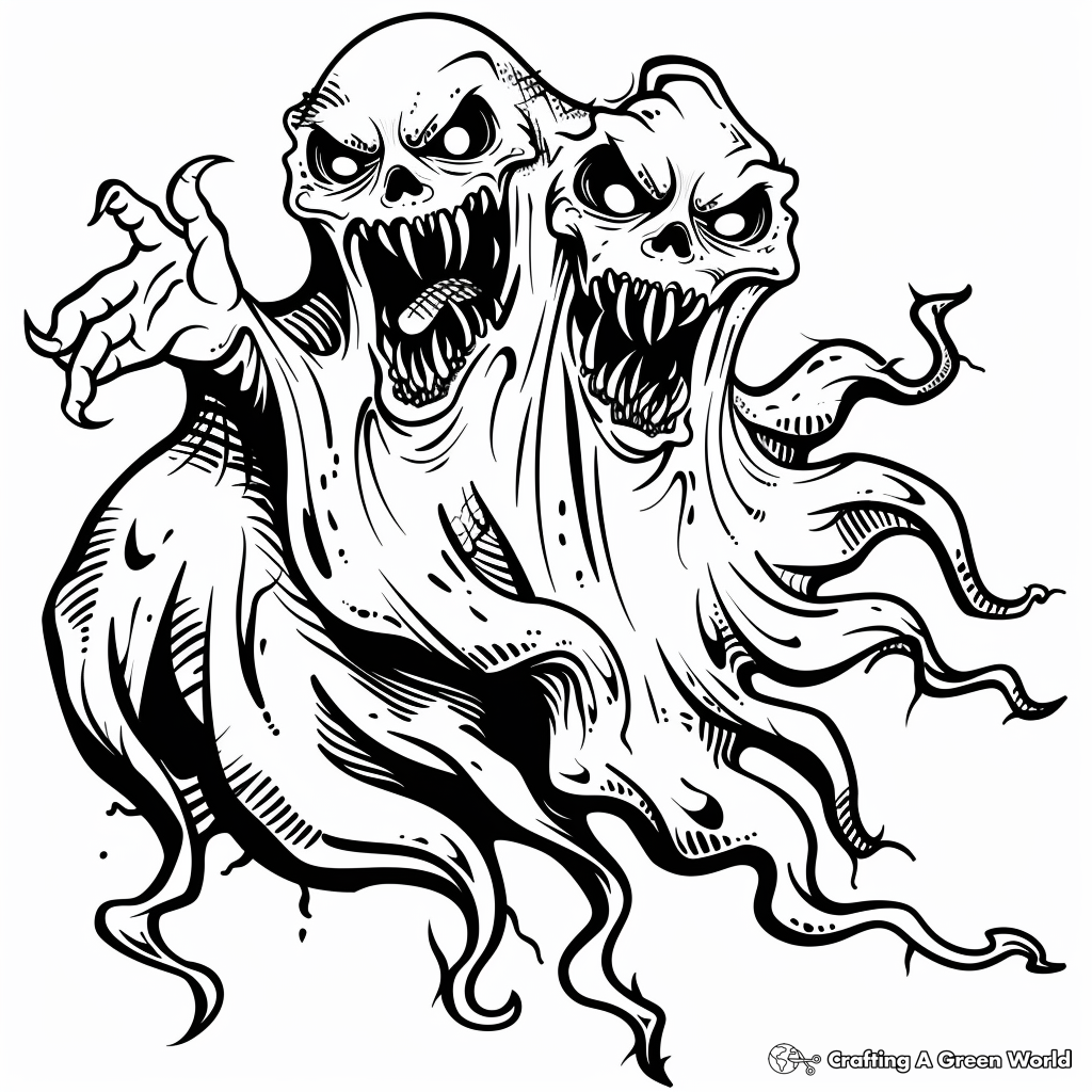 Scary Monster Coloring Pages Free Printable 