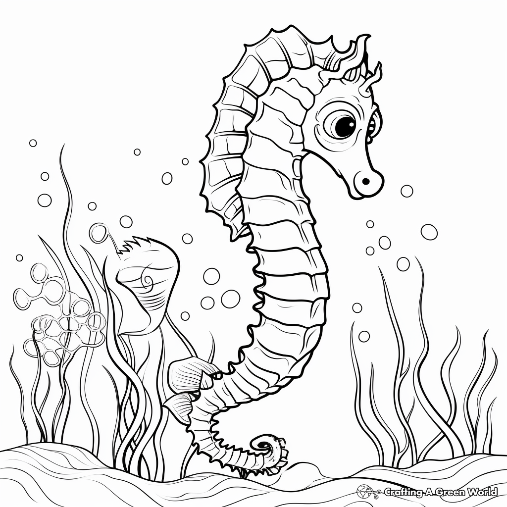 Seahorse Coloring Pages Free Printable 