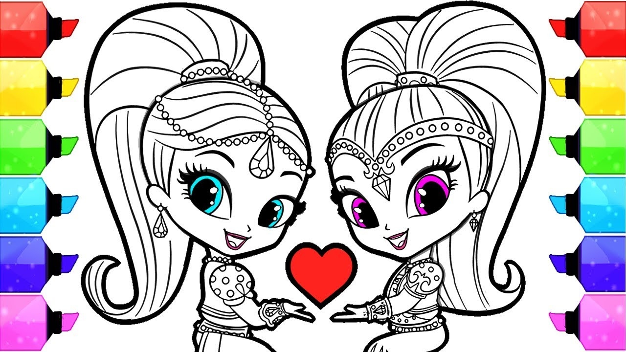 Shimmer And Shine Coloring Pages How To Draw And Color Shimmer And Shine Coloring Book Pages YouTube Shimmer And Shine Coloring Pages How To Draw And Color Shimmer And Shine Coloring Book Pages YouTube
