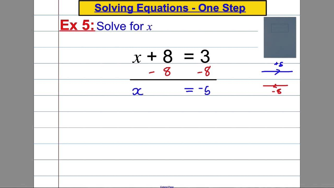 Solving One Step Linear Equations YouTube