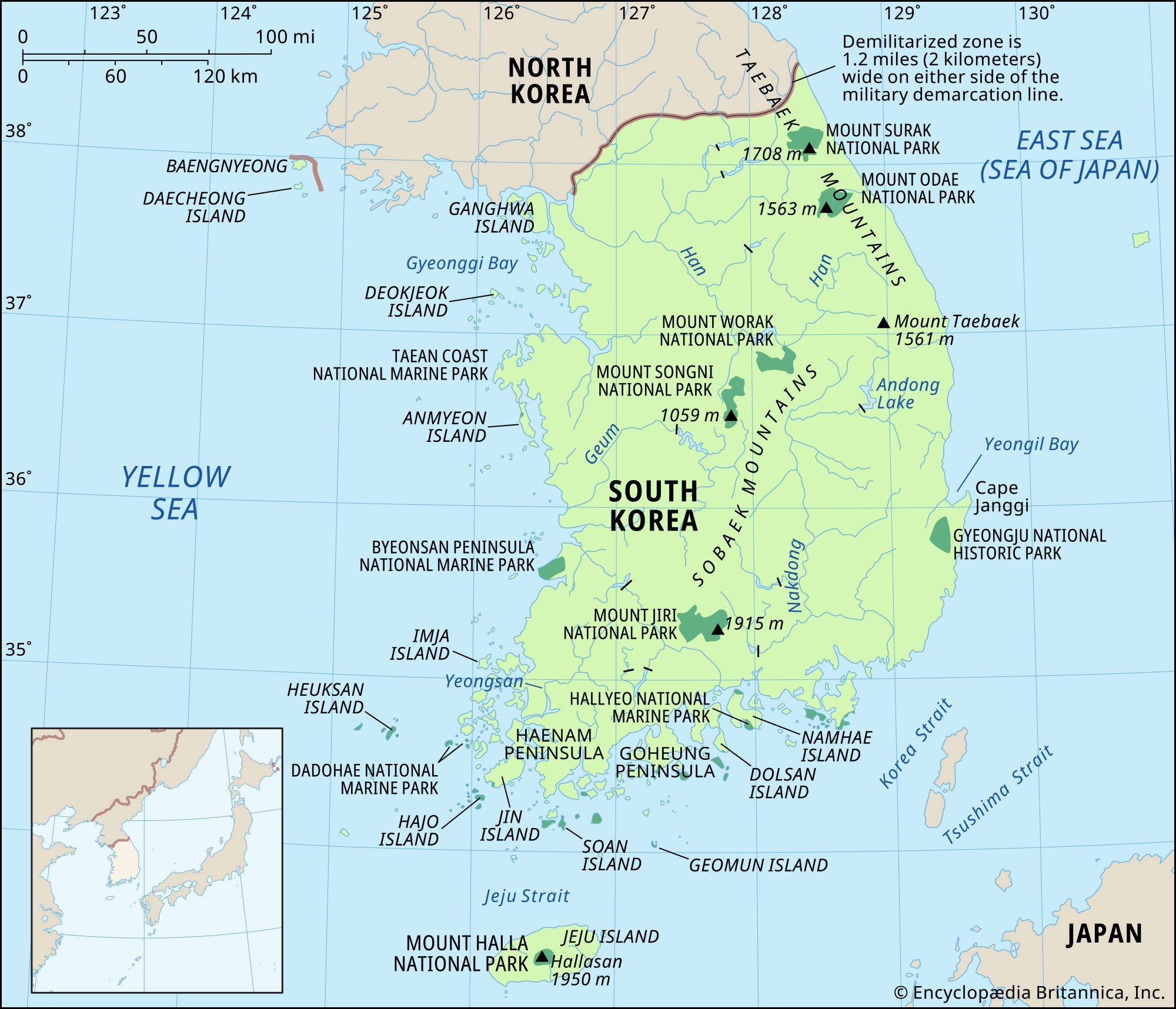south korea map physical south korea map physical