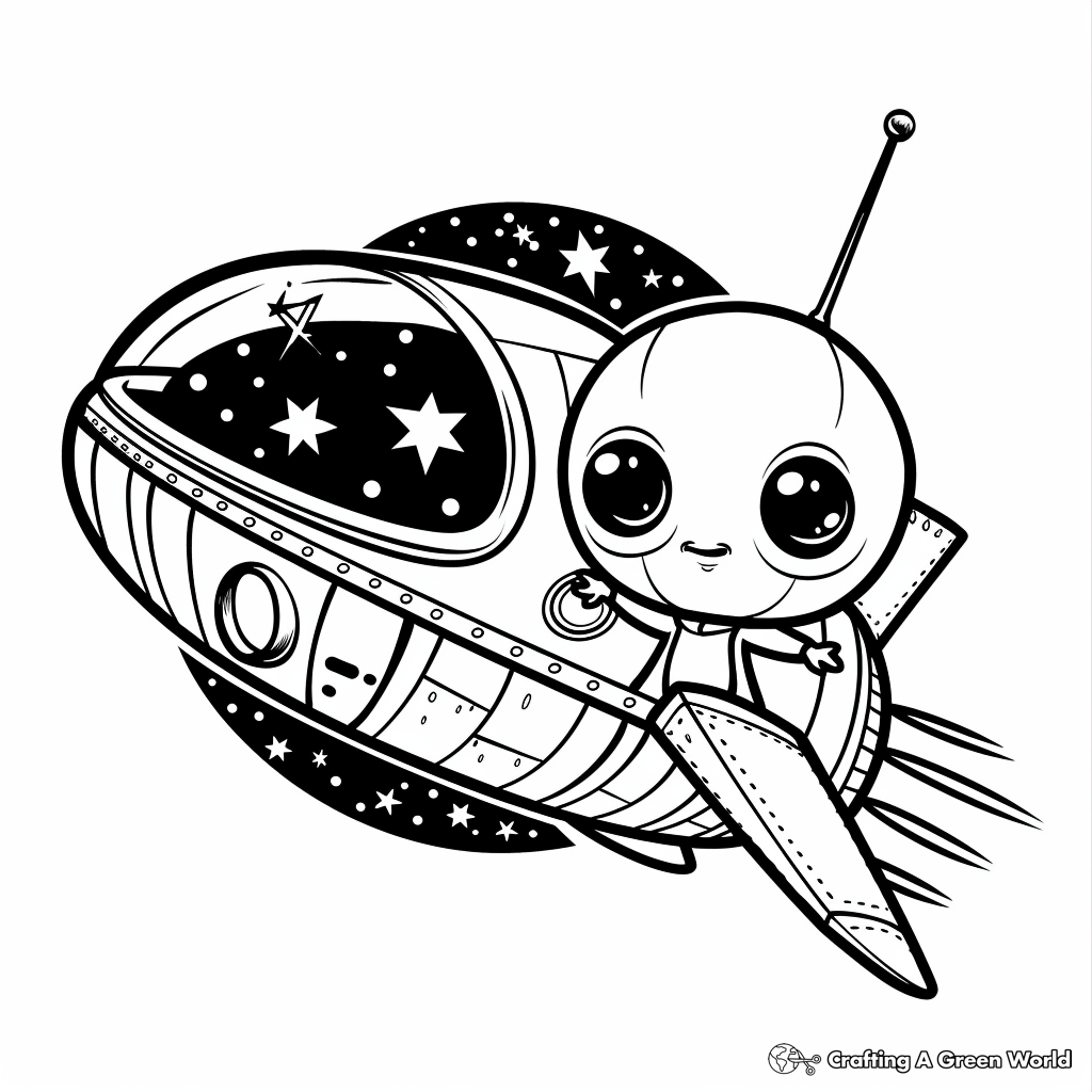 Spaceship Coloring Pages Free Printable 