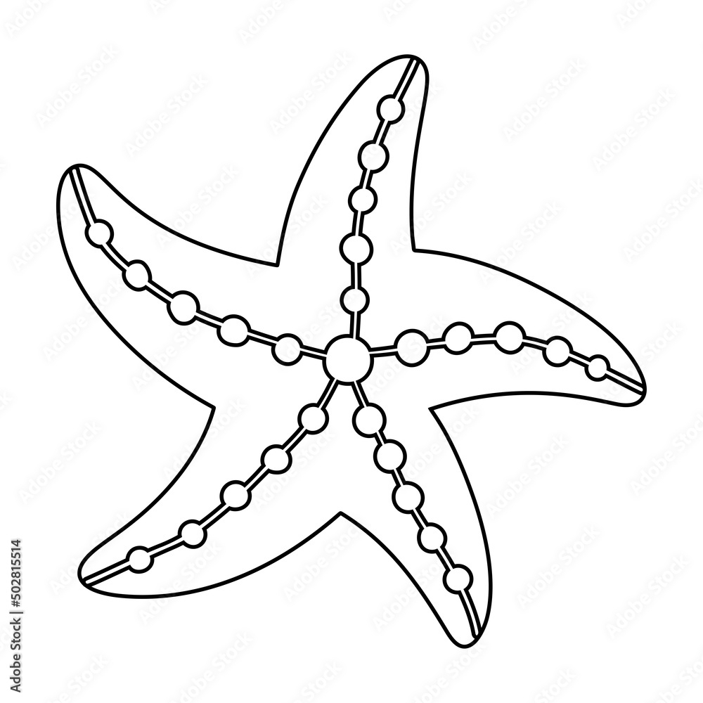 starfish coloring book page