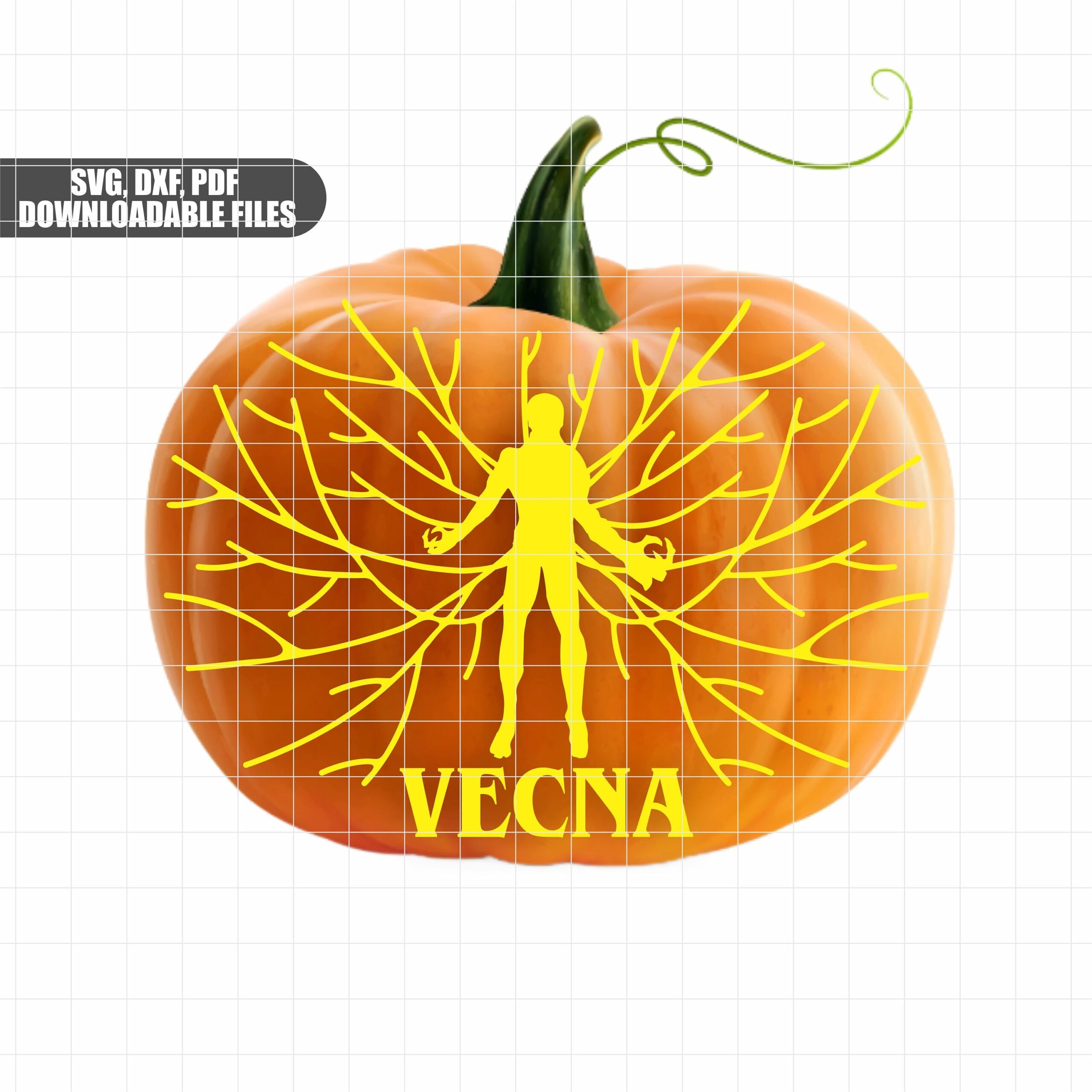 Stranger Things Vecna SVG Pumpkin printable Jack O Lantern Carve Pumpkin Faces Dxf Svg Pdf Cricut Silhouette Cameo Etsy