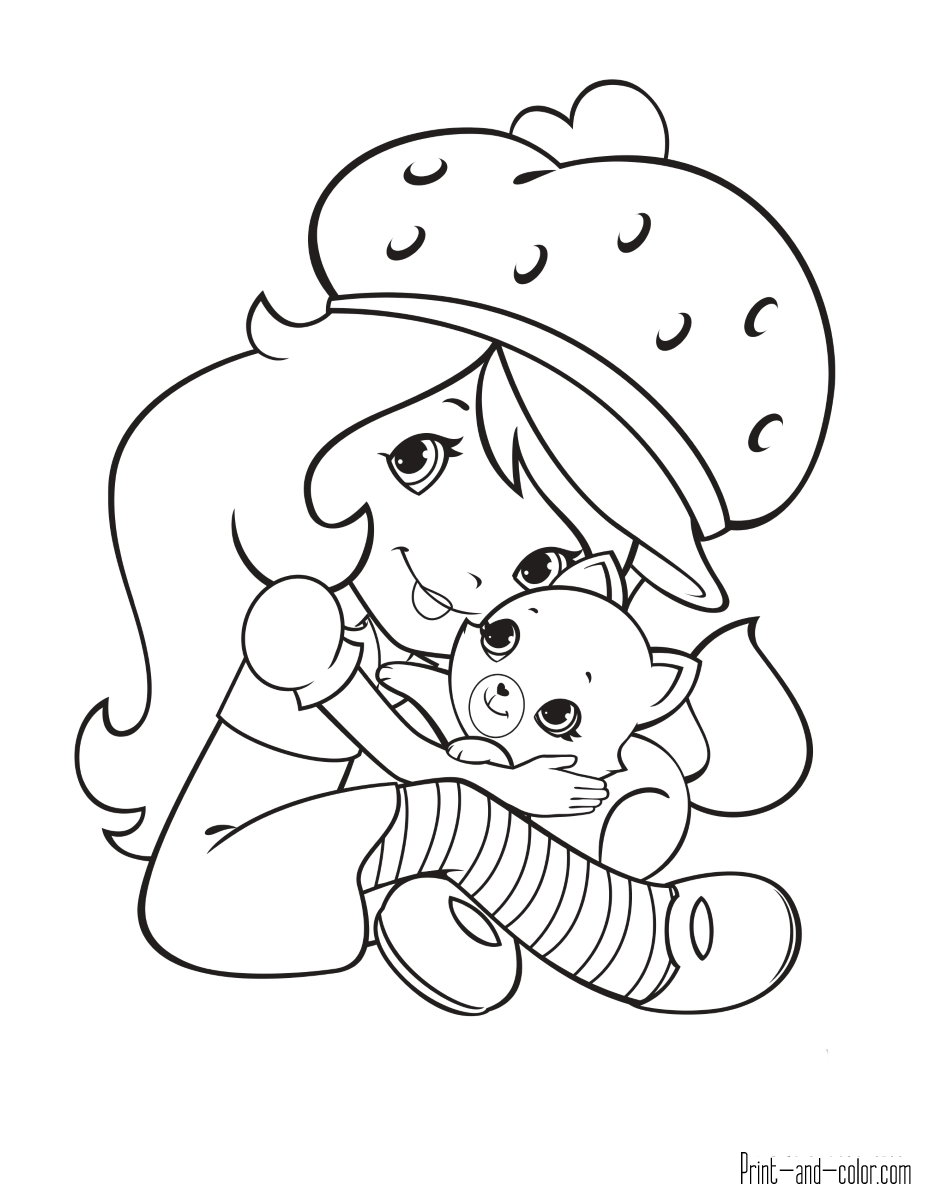 strawberry shortcake color pages strawberry shortcake color pages