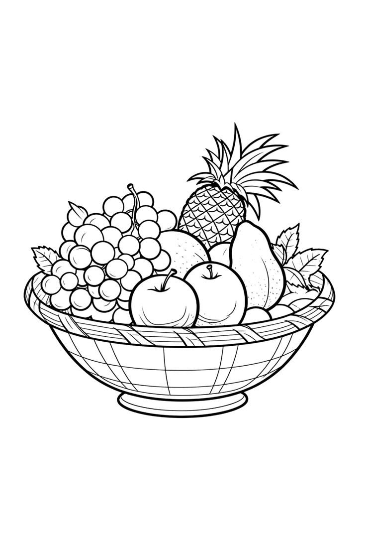 colouring pages for fruits