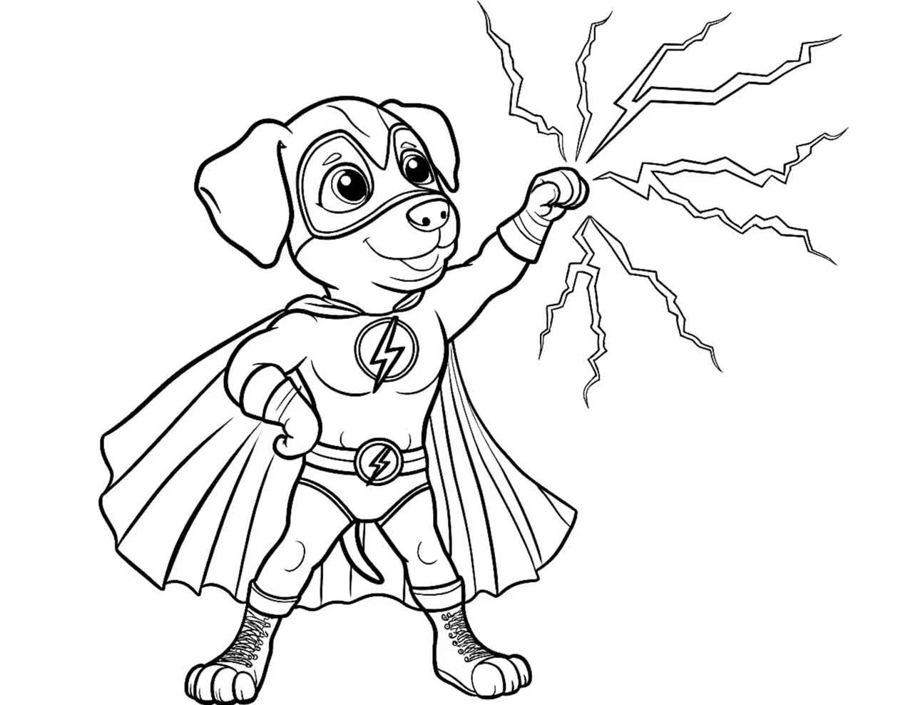 Superhero Puppy Coloring Book Pages Kids Adults Dog Art Craft Animal Lovers Gift Age 3 4 5 6 7 8 9 10 Older Color Therapy Etsy