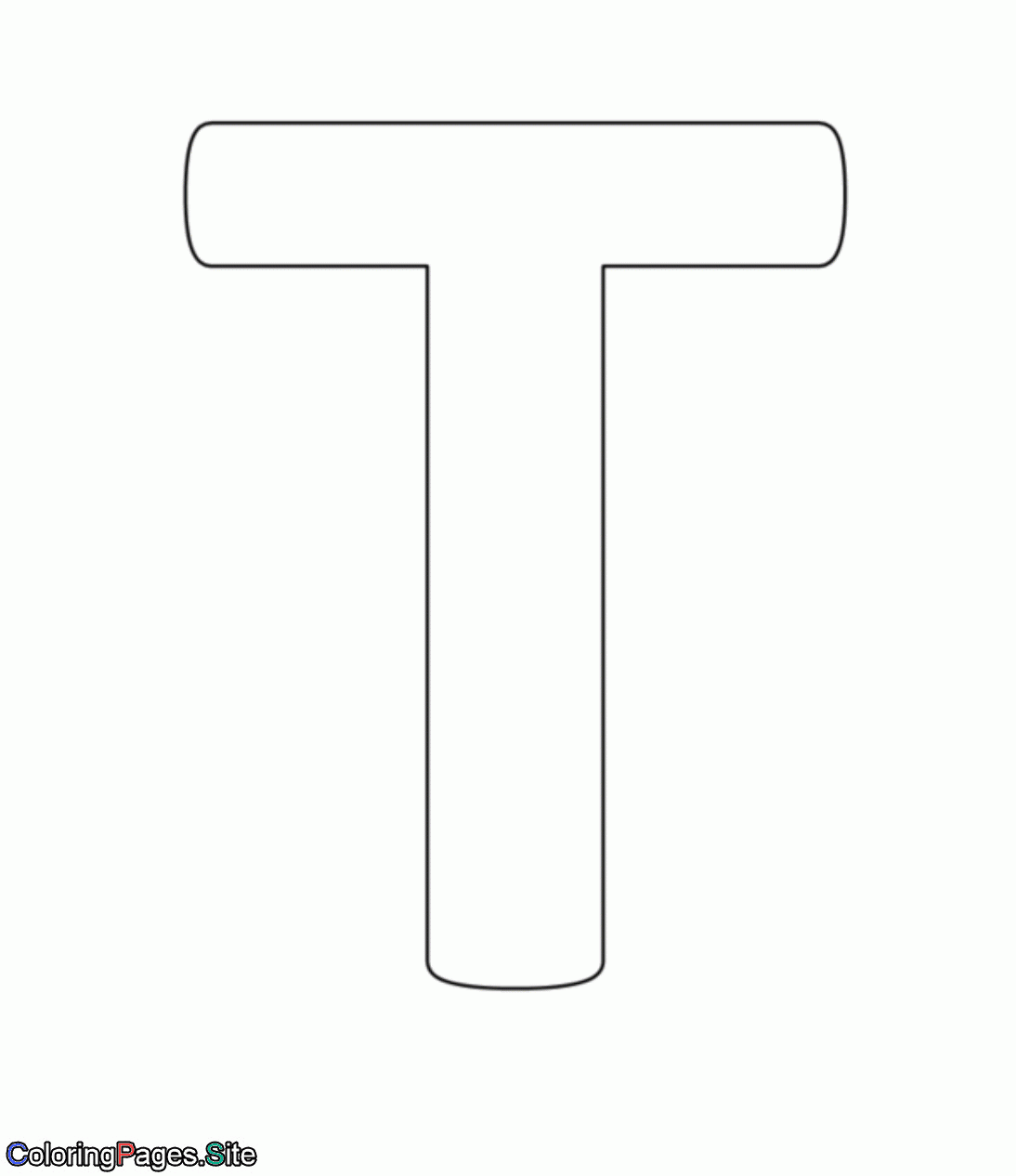 T Letter Alphabet Coloring Page Coloring Pages Online
