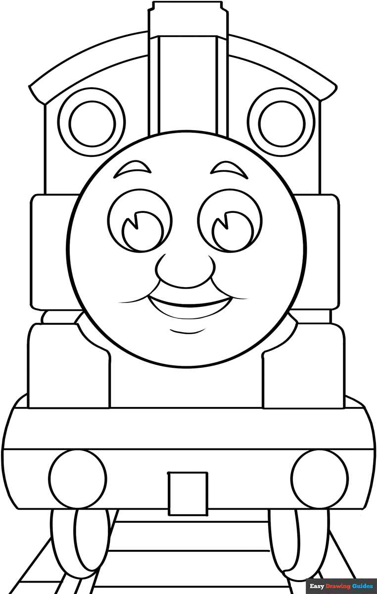 Thomas The Train Coloring Page Easy Drawing Guides Thomas The Train Coloring Page Easy Drawing Guides