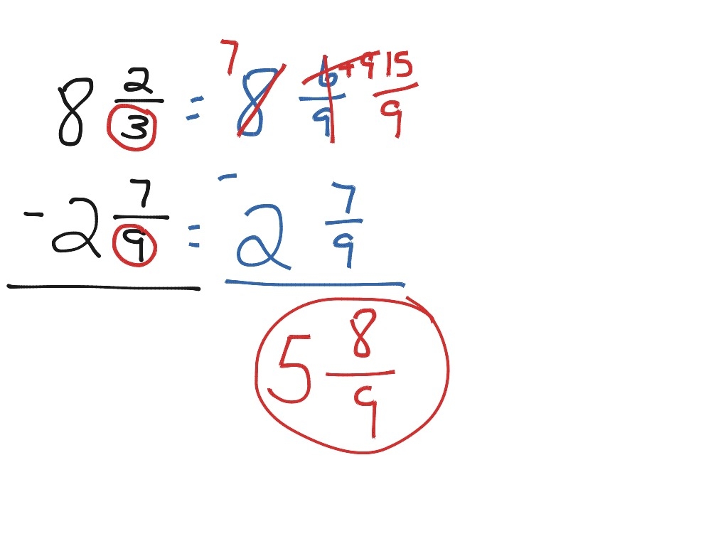 Topic Subtracting Fractions With Regrouping ShowMe Online Learning Topic Subtracting Fractions With Regrouping ShowMe Online Learning