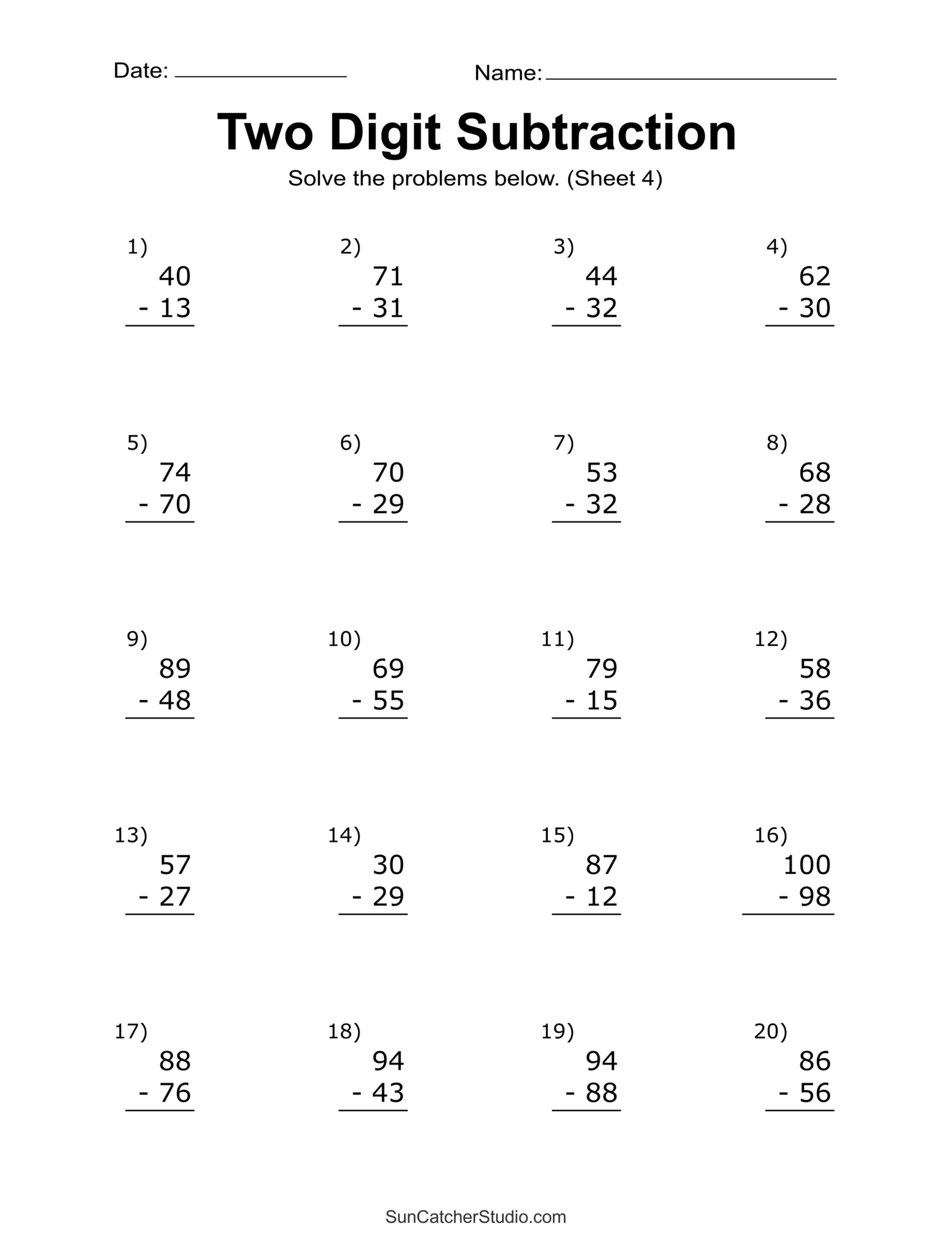 Two Digit Subtraction Worksheets Printable Math Drills Free Printables Lettering SVG Files Tools Apps Two Digit Subtraction Worksheets Printable Math Drills Free Printables Lettering SVG Files Tools Apps