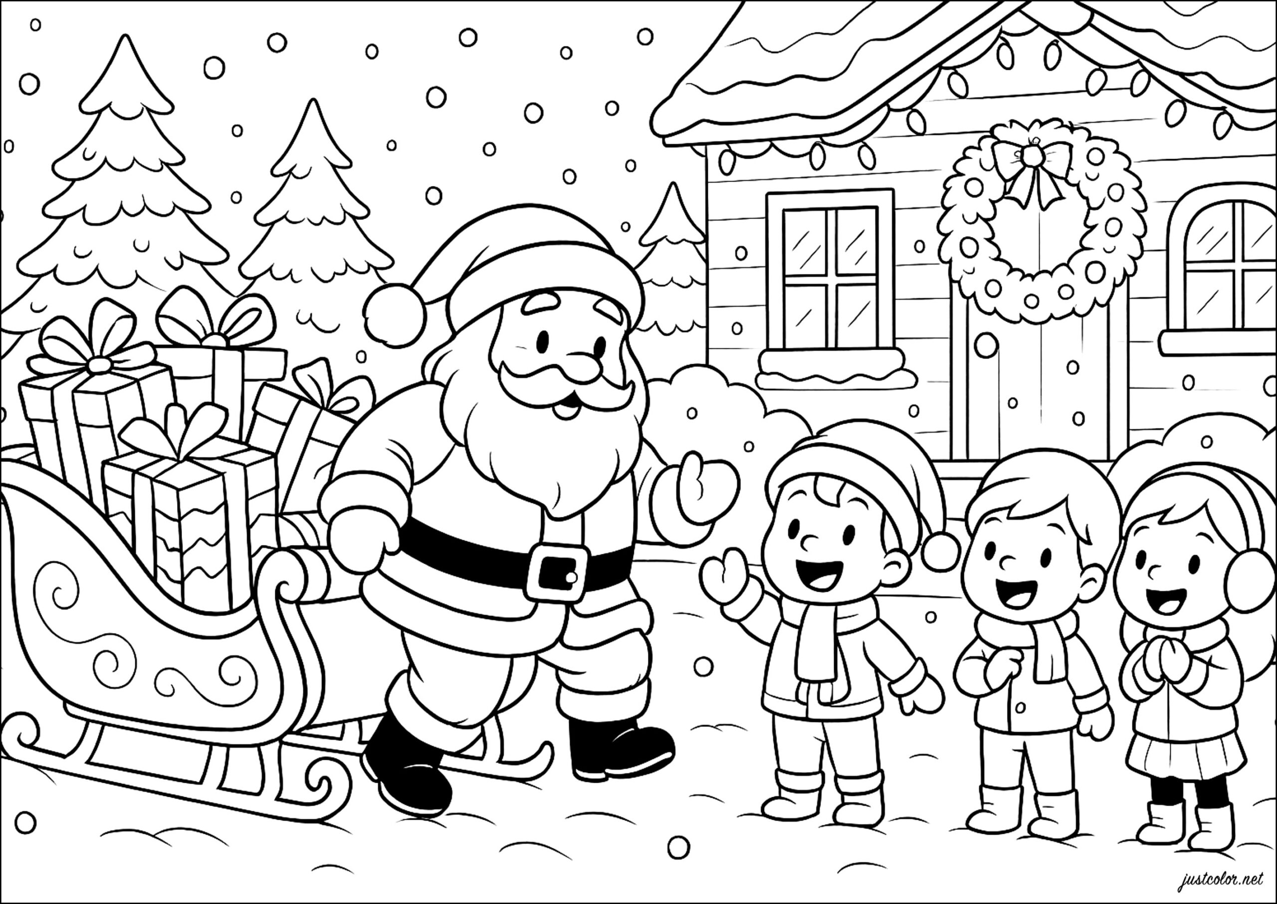 Un Encuentro M gico Con Pap Noel P ginas De Pap Noel Para Imprimir