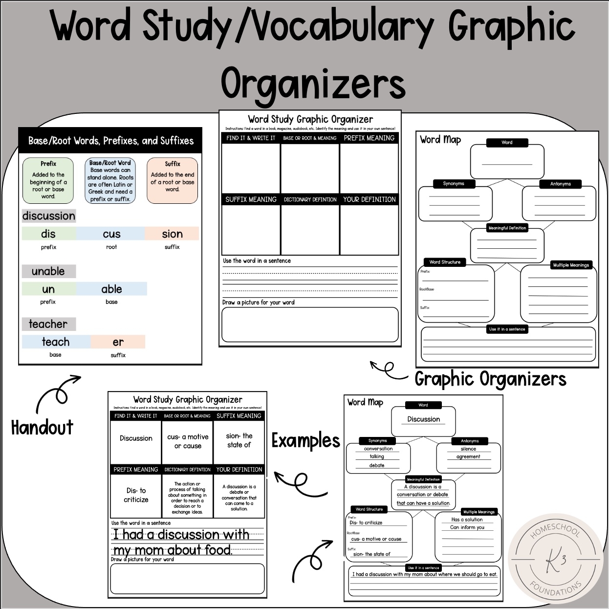 graphic organizer for vocabulary